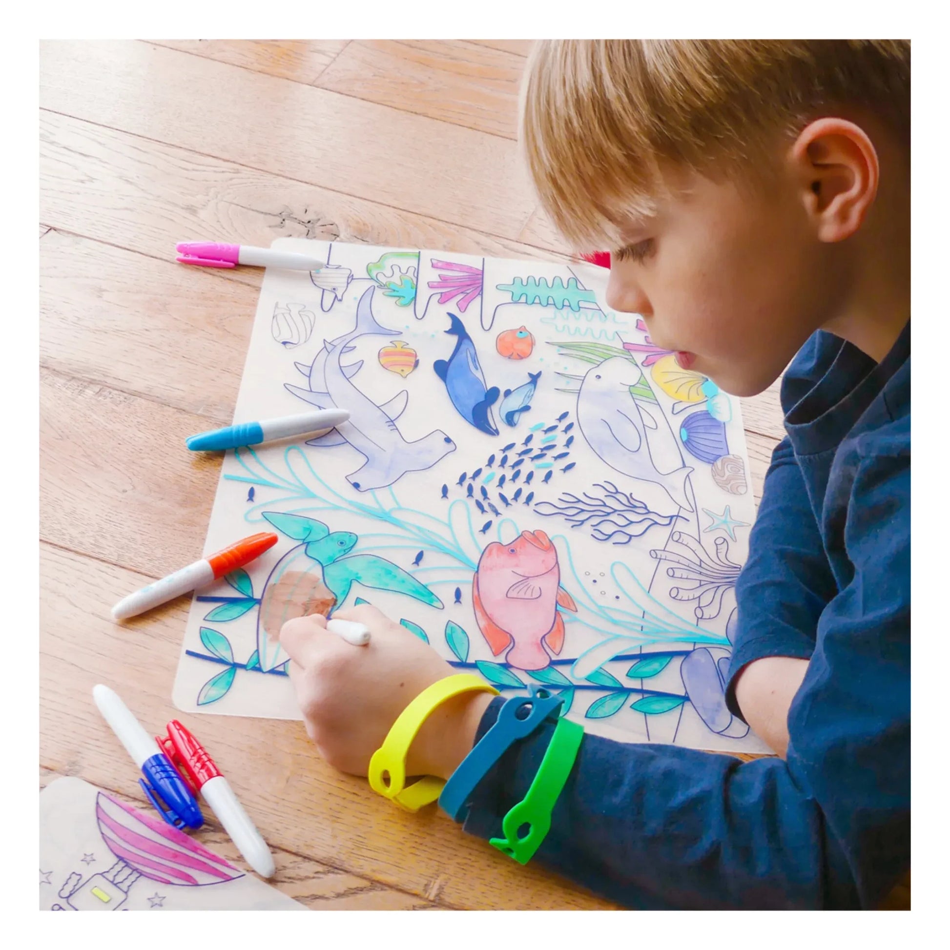 Superpetit - Coral Reef Colouring Placemat