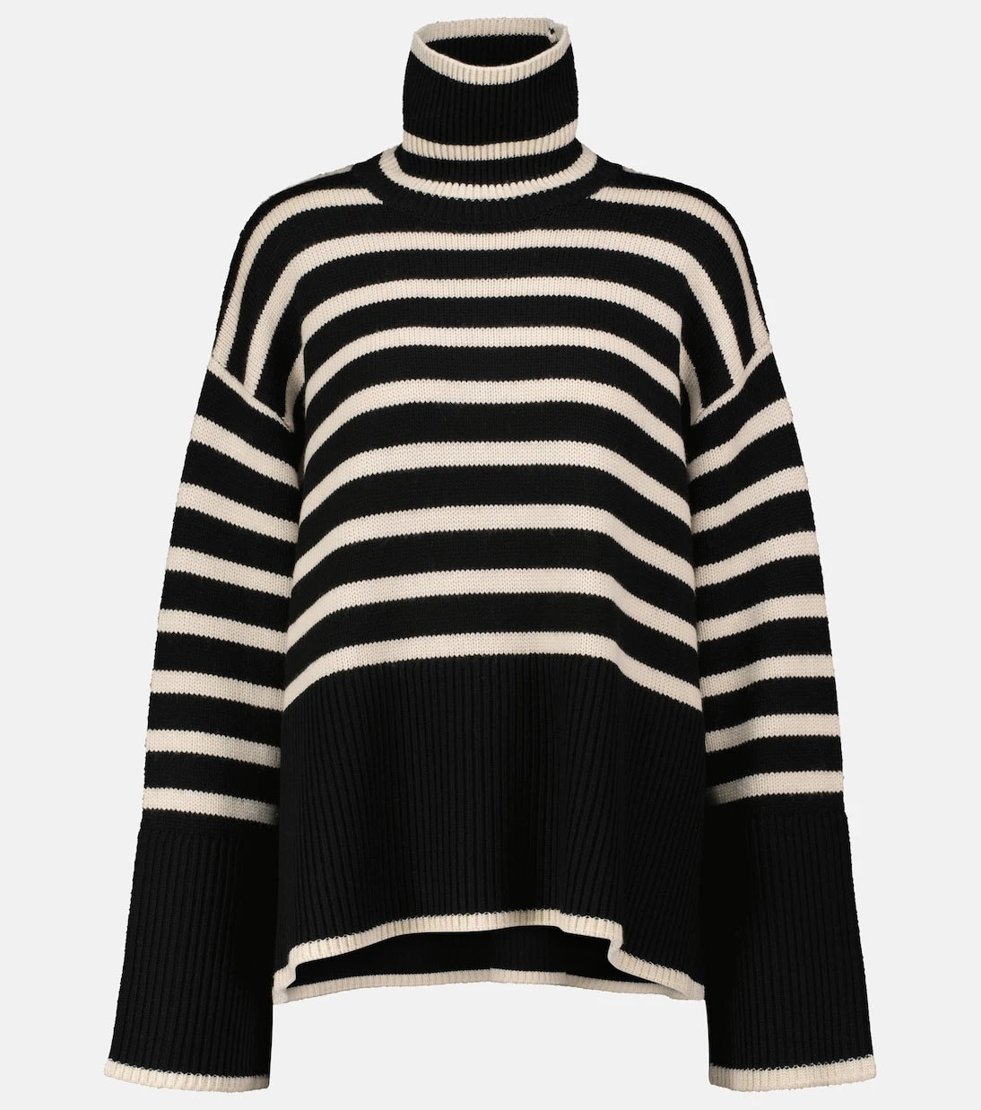 Toteme - Striped turtleneck wool-blend sweater
