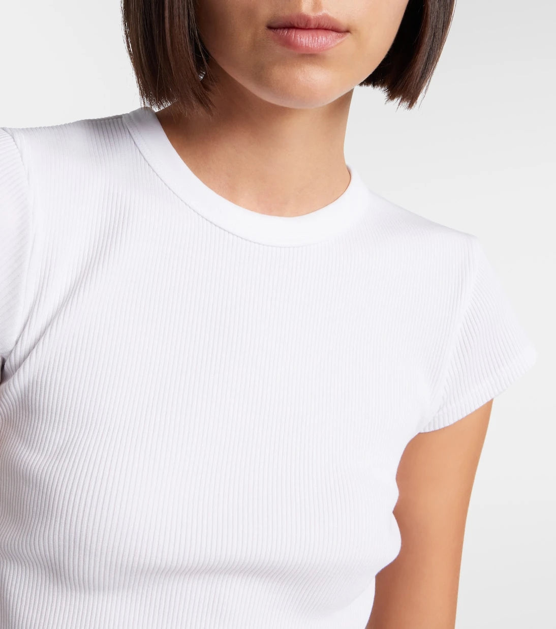Agolde - Edison ribbed-knit T-shirt
