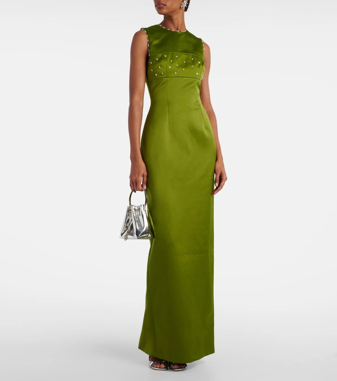 Emilia Wickstead - Amadine embellished satin gown