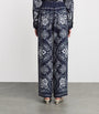 Maje Multi Satin Floral Wide-Leg Trousers