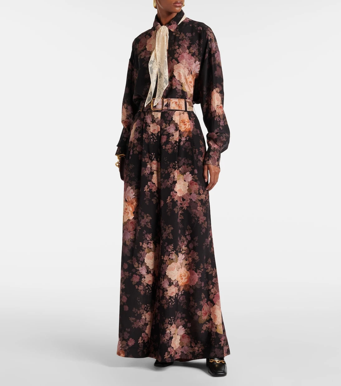 Zimmermann - Illustration silk wide-leg pants