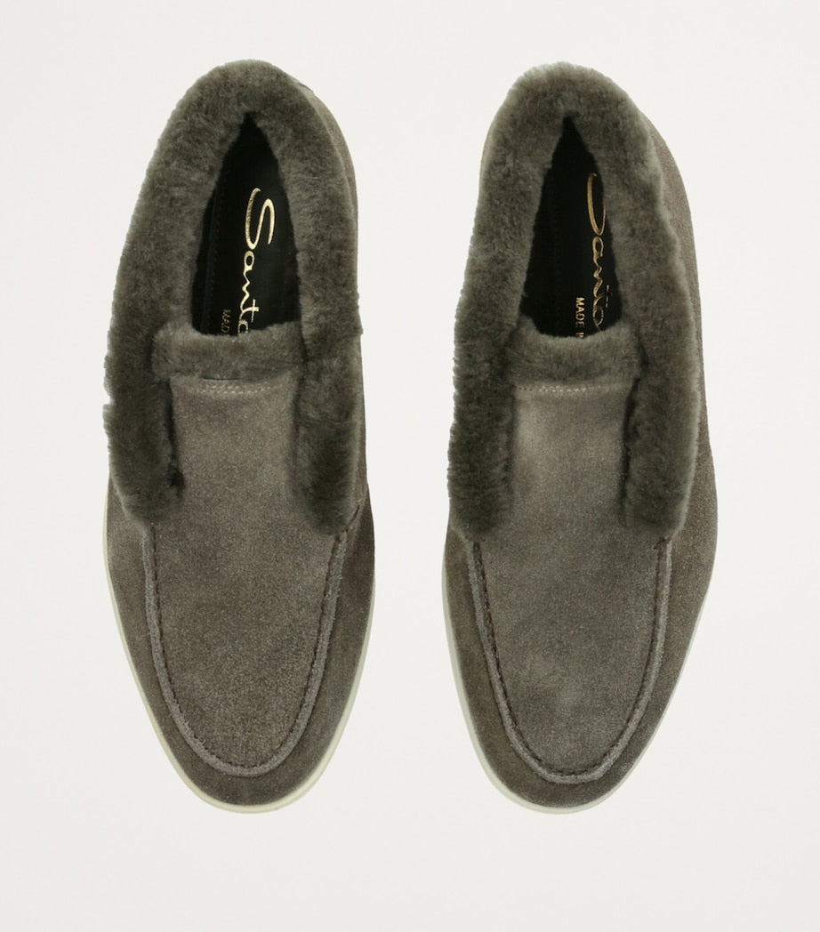 Suede Fur-Trim Fortune Ankle Boots