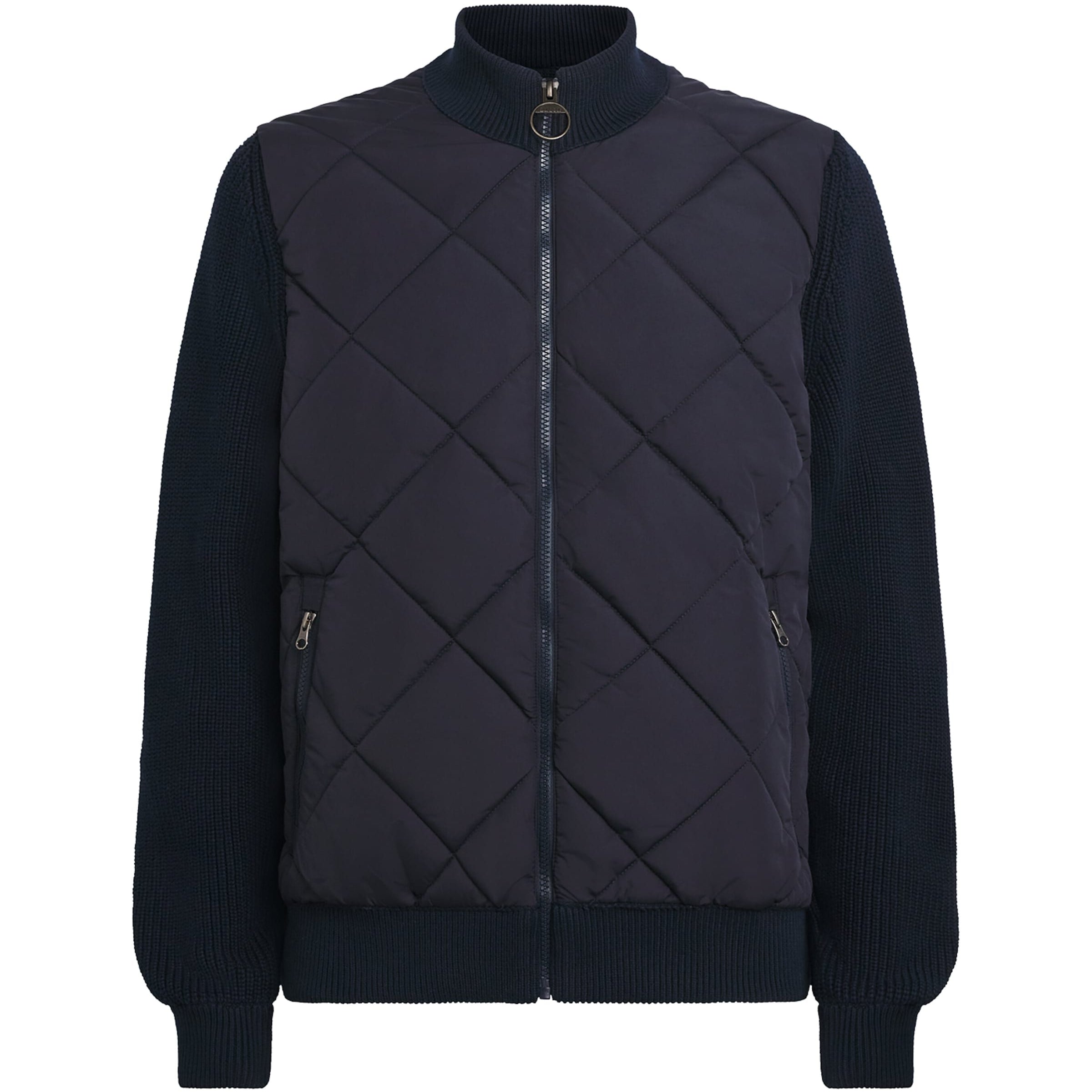 Barbour Navy Knitted Quilted Newland Jacket