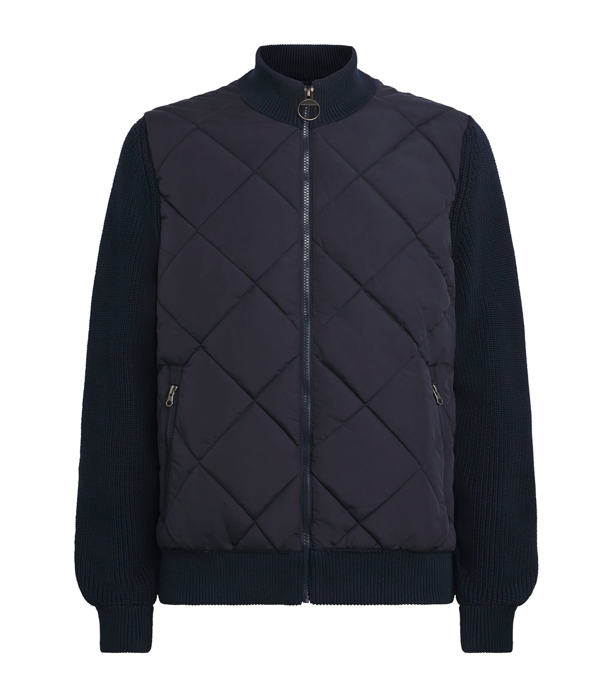Barbour Navy Knitted Quilted Newland Jacket