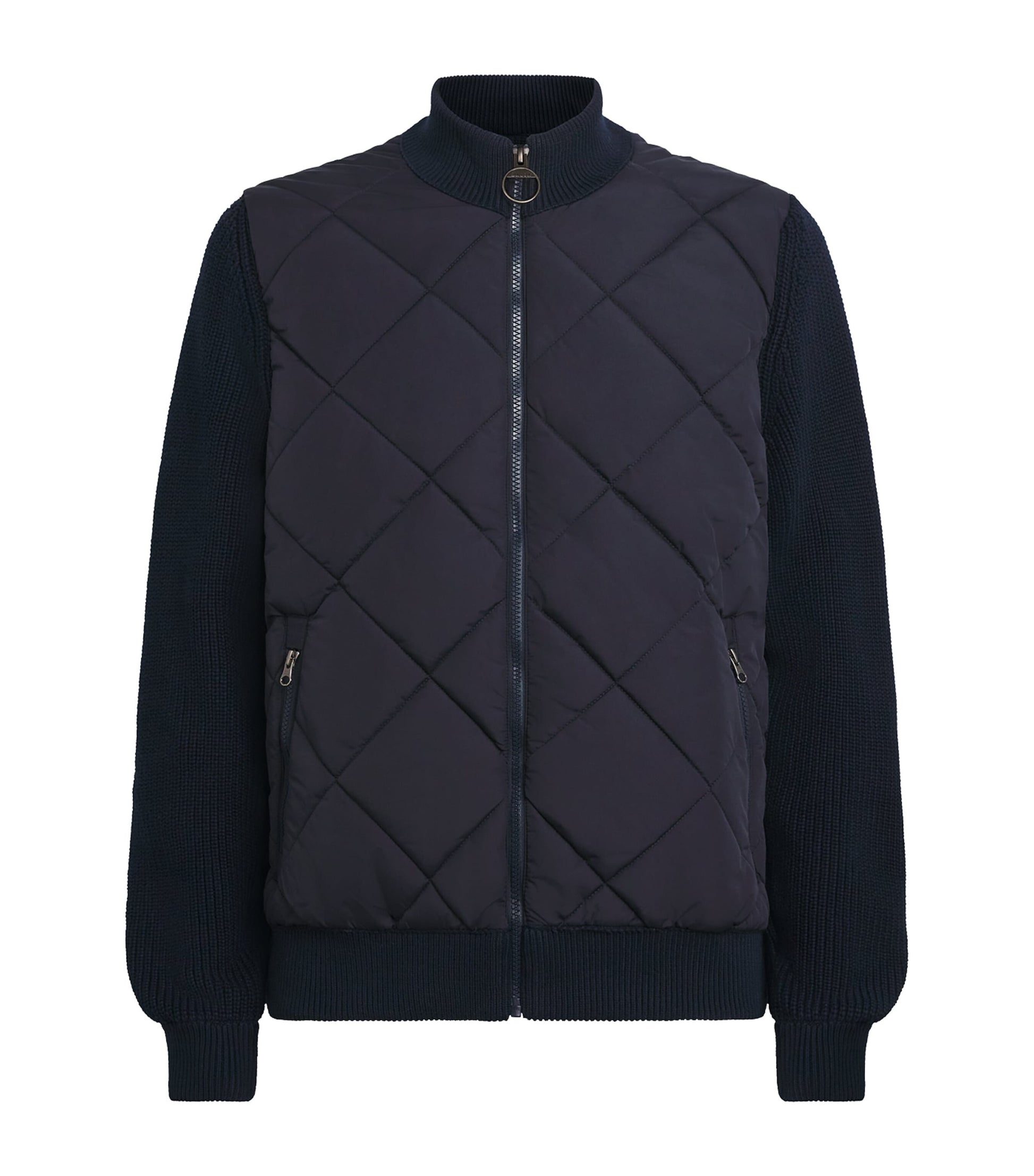 Barbour Navy Knitted Quilted Newland Jacket