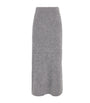 Grey Brushed Cashmere Umi Maxi Skirt