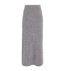 Grey Brushed Cashmere Umi Maxi Skirt