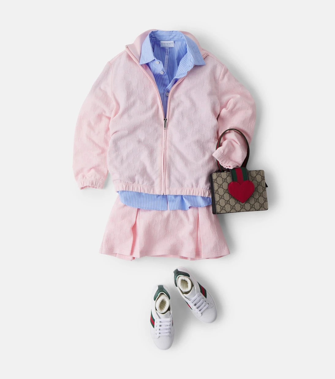 Gucci Kids - جاكيت بولو من القطن بنقشة GG