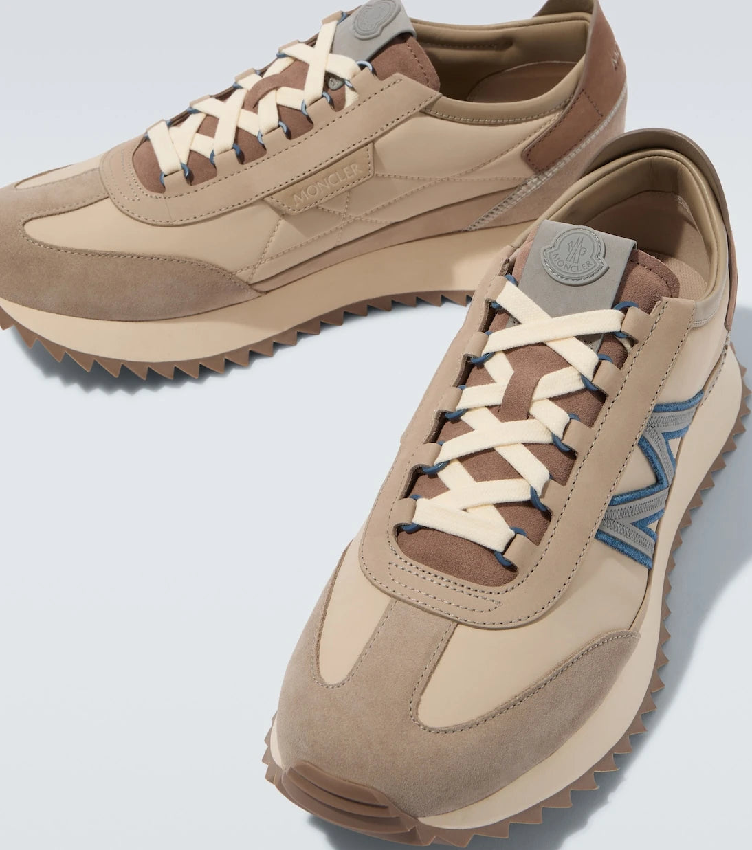 Moncler - Pacey2 suede-trimmed sneakers