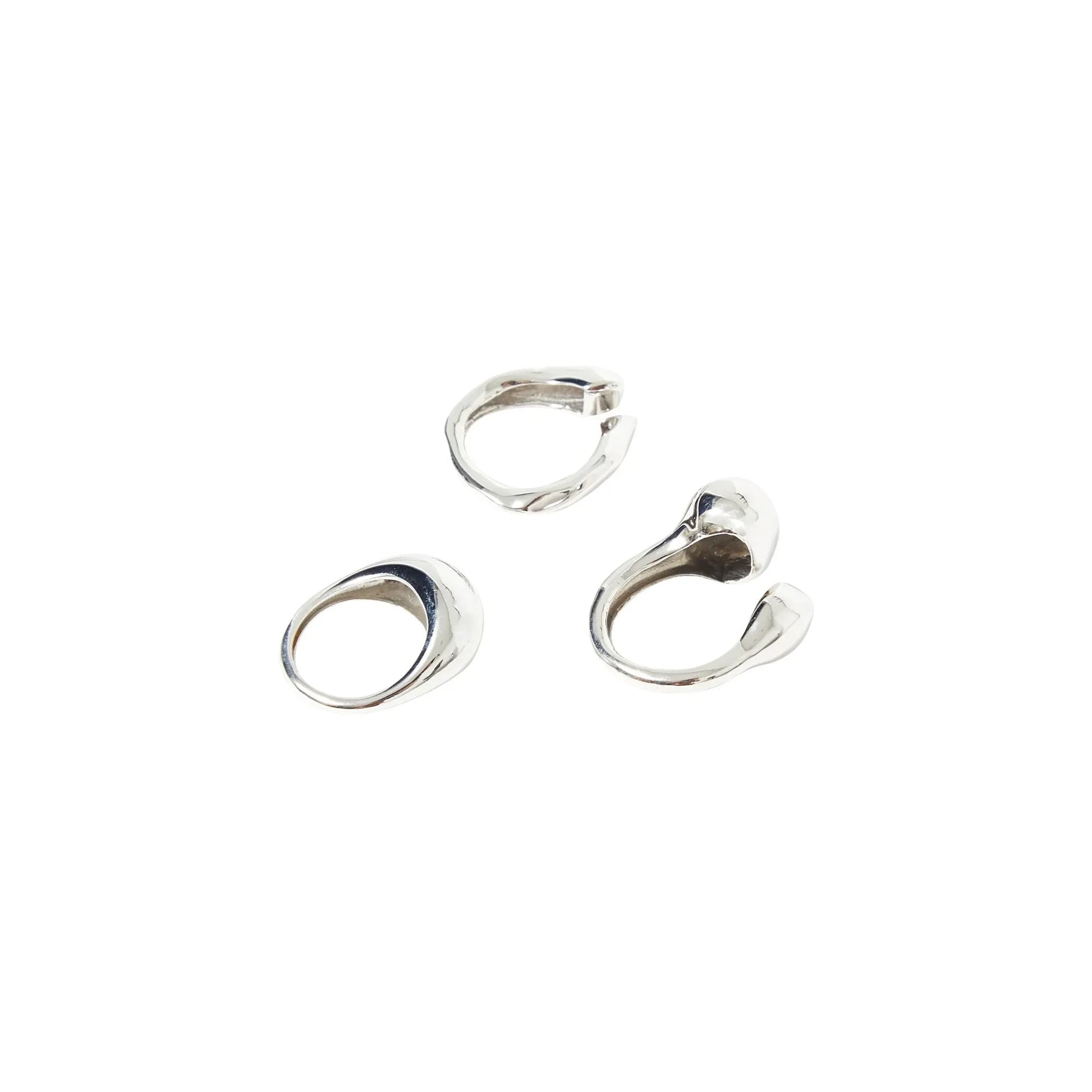 Misho - Pebble Layering Rings | Silver
