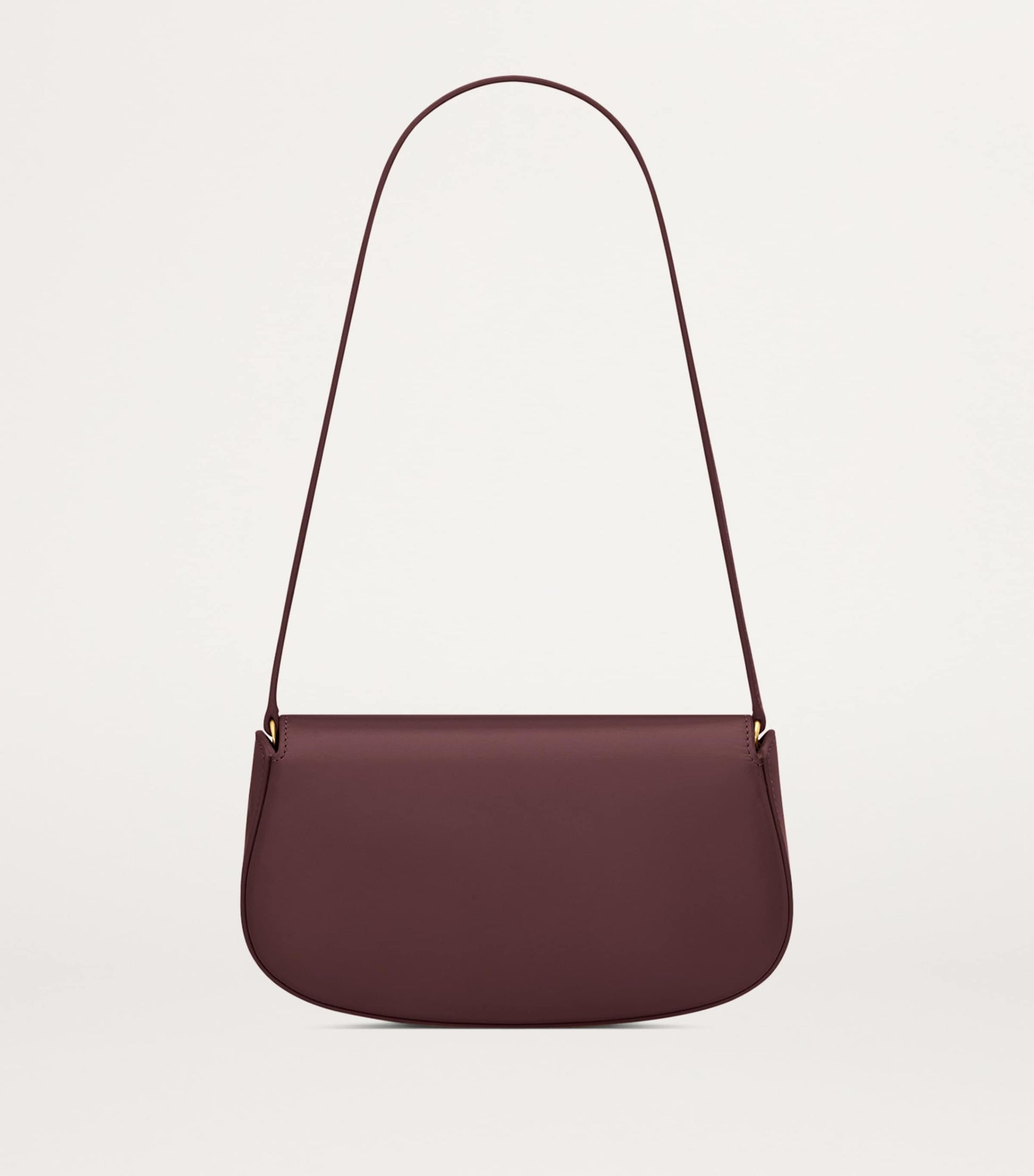 Saint Laurent Burgundy Mini Leather Flap Shoulder Bag