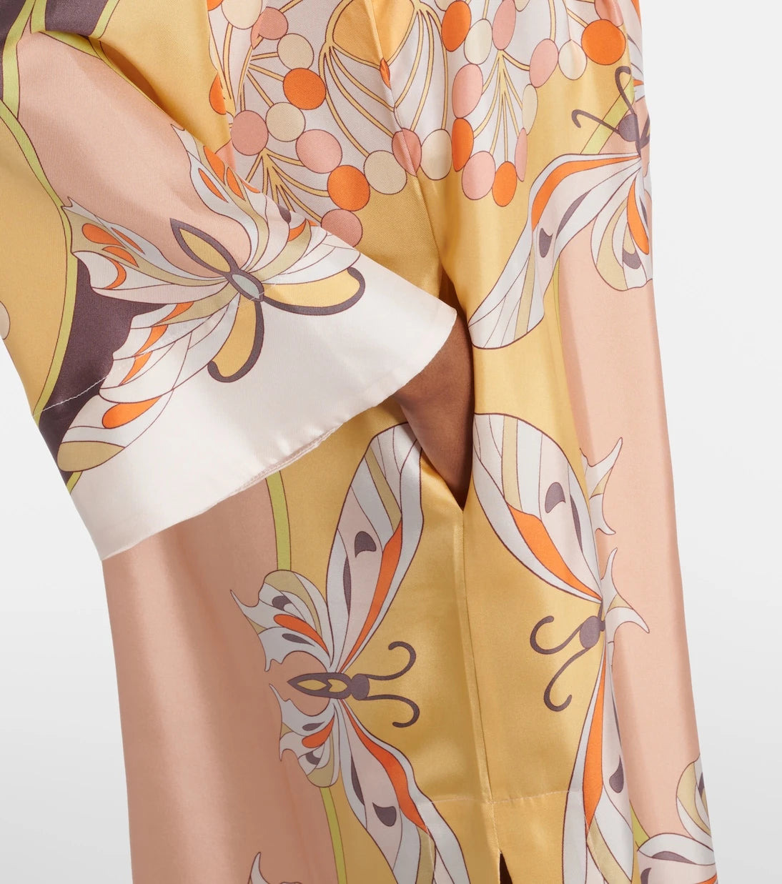 La DoubleJ - Twin Flame printed silk twill maxi dress