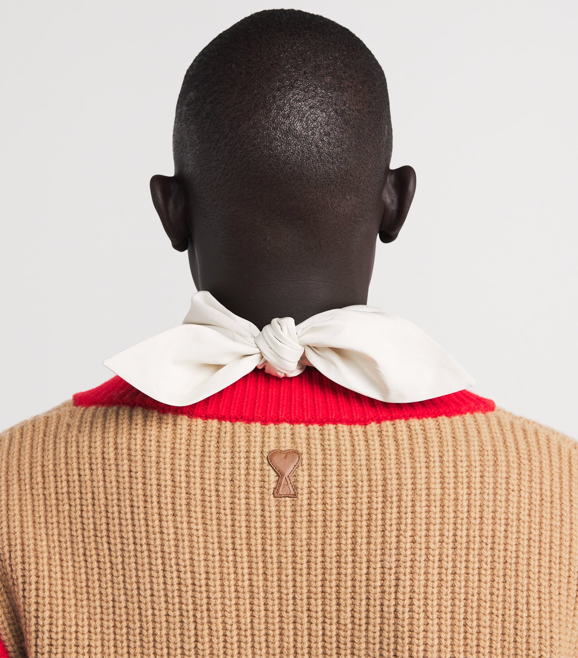 Beige Wool Ami de Coeur Sweater Vest