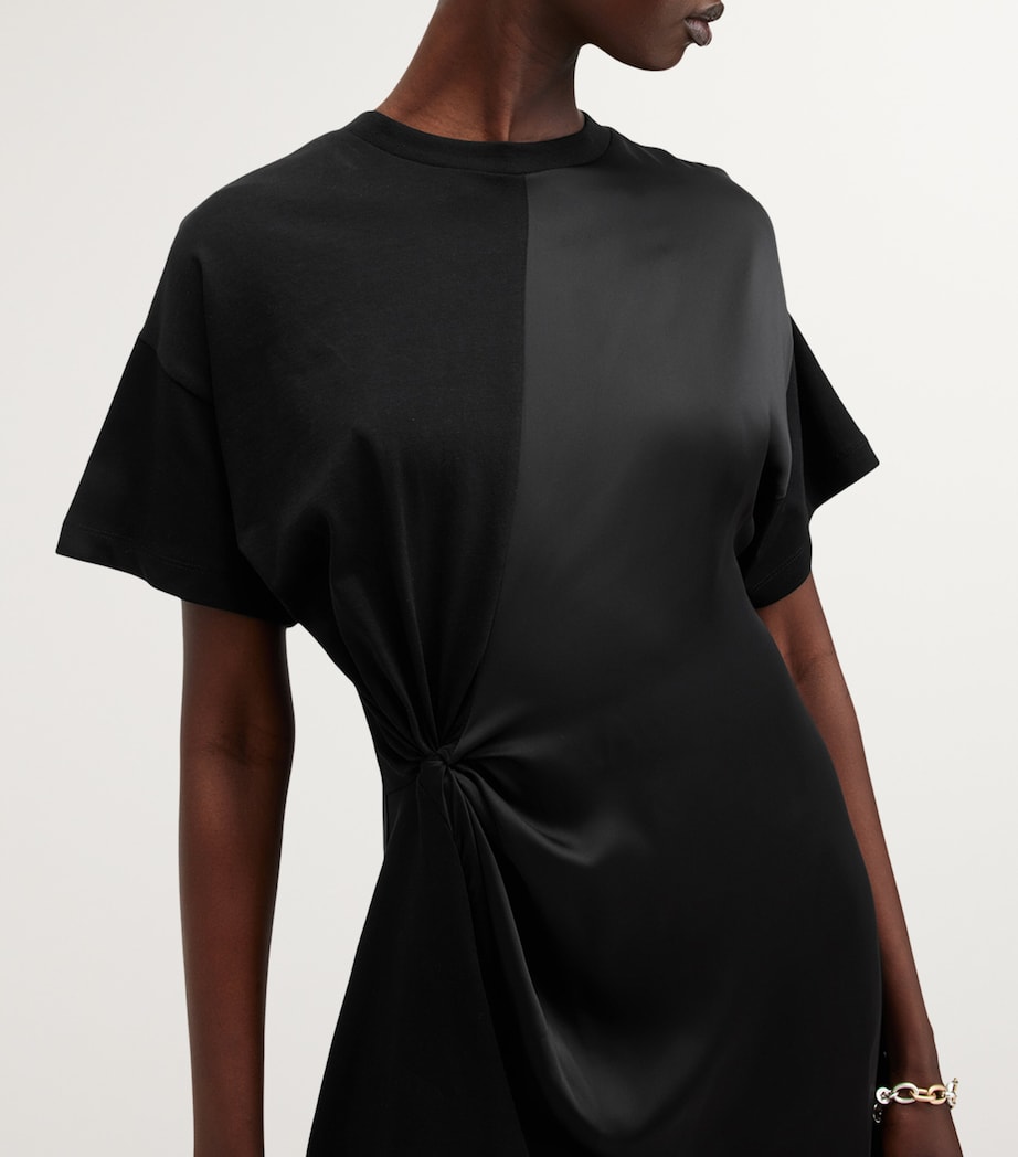 AllSaints Black Lana Panelled Mini Dress