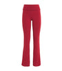 Skims Red Cotton-Blend Jersey Foldover Trousers