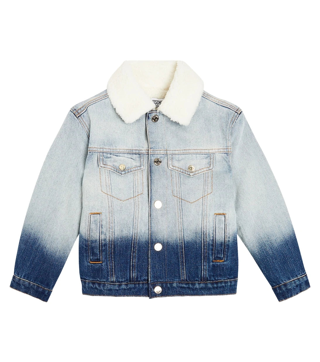 Moschino Kids - Embroidered ombré denim jacket