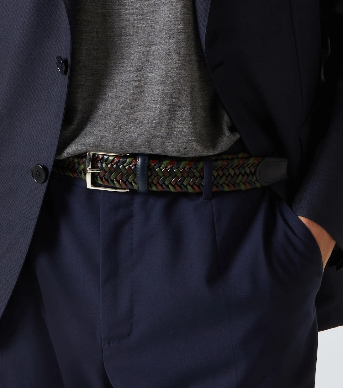 Rubinacci - Woven leather belt