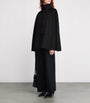 Black Double Cashmere Cape Coat