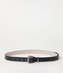 Brunello Cucinelli Black Vachetta Leather Belt