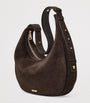Suede Hudson Crescent Cross-Body Bag