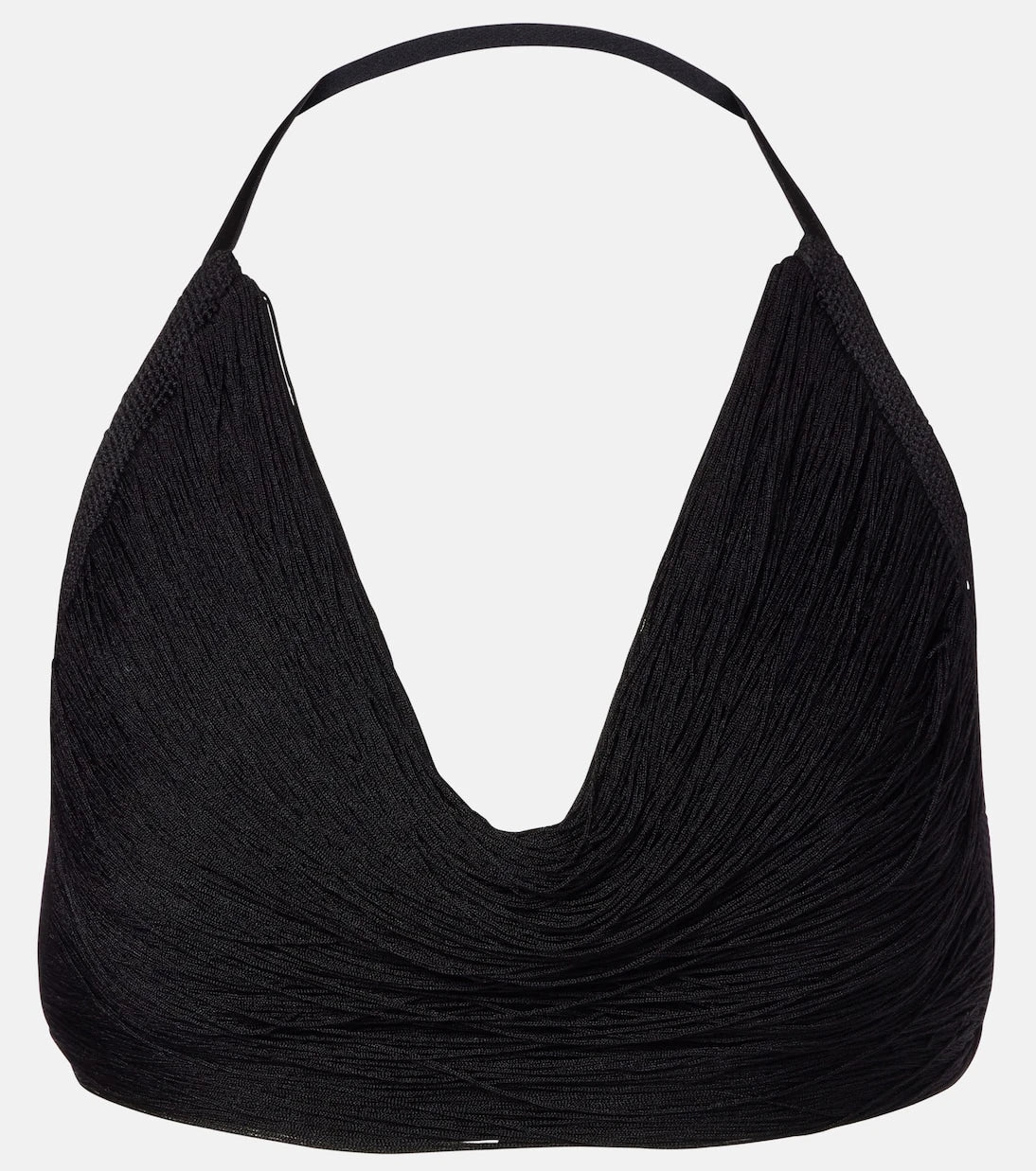 The Attico - Fringed halterneck bralette