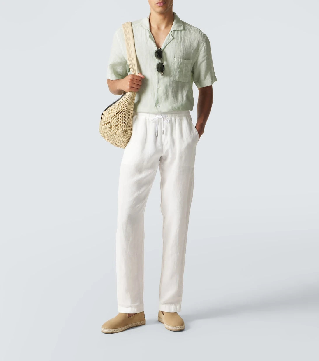 Thom Sweeney - Keten düz paça pantolon