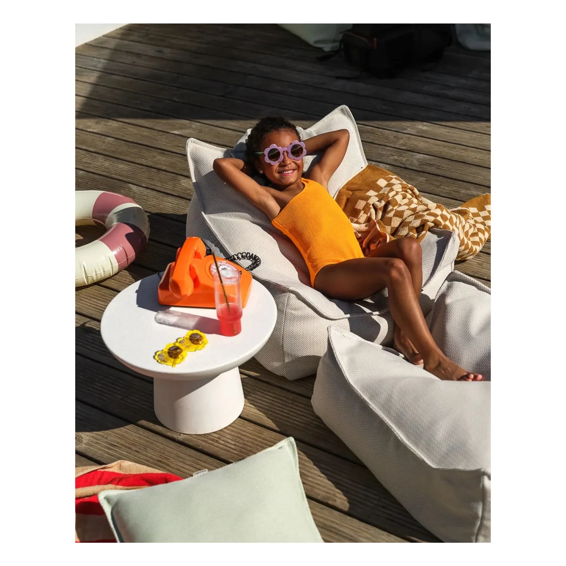 Wigiwama - Outdoor ottoman | Sand