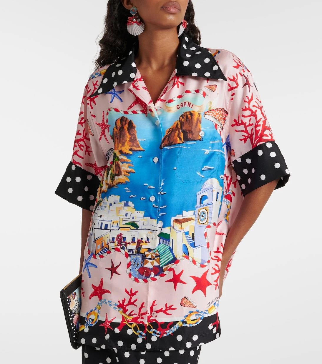 Dolce&Gabbana - Capri printed silk satin shirt