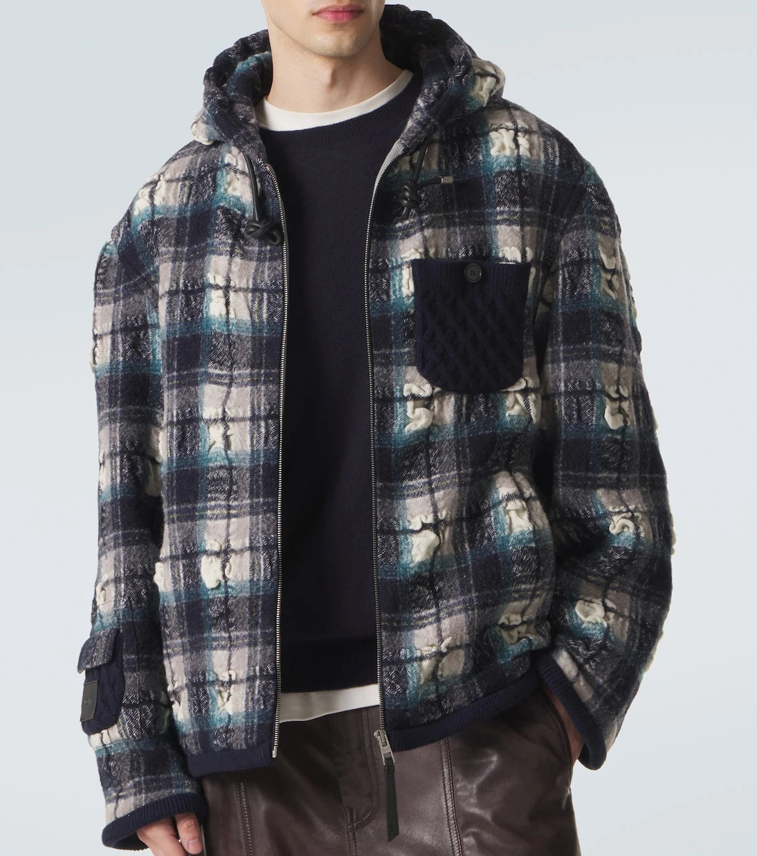 Loewe - Plaid wool and linen jacket