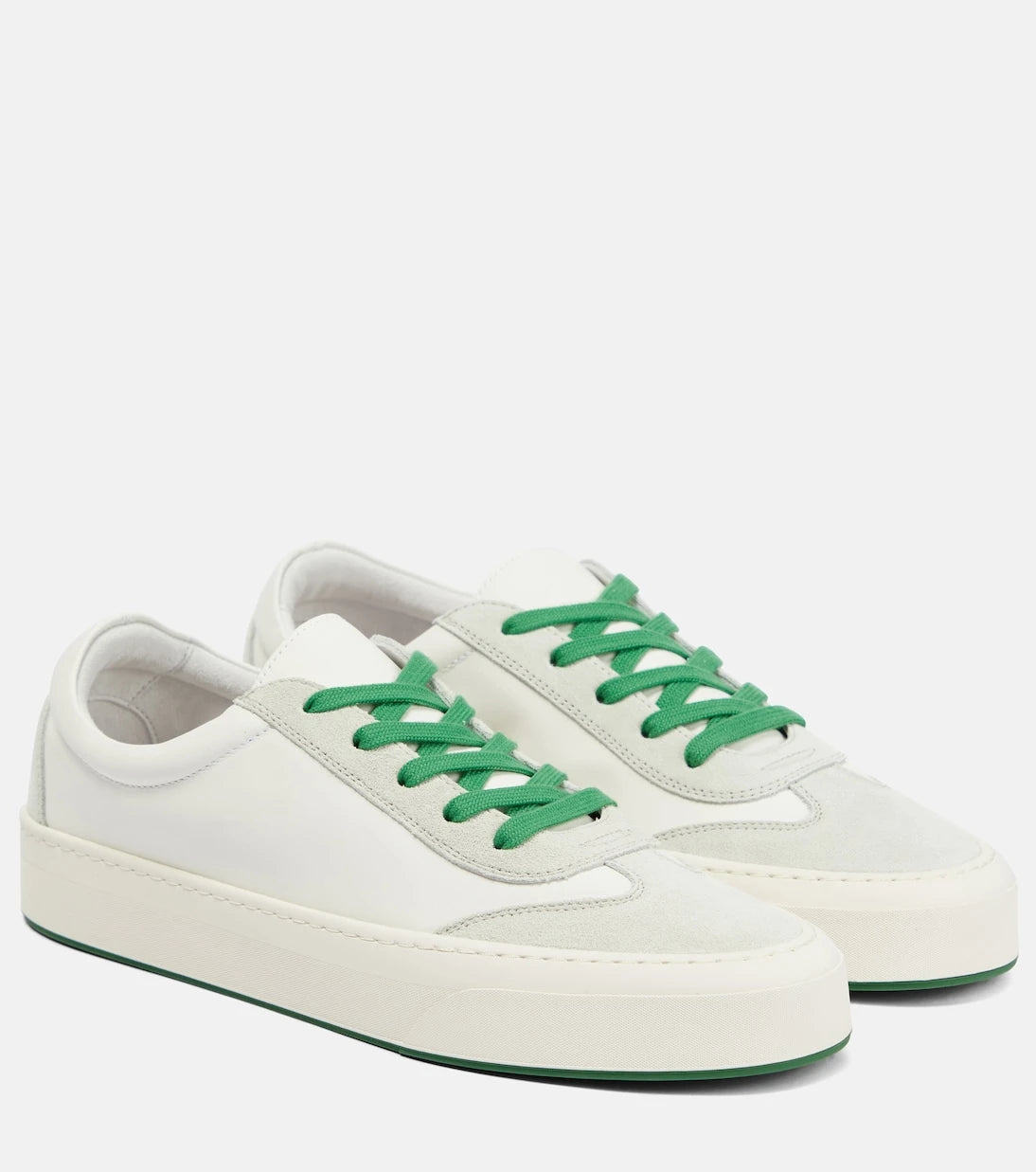 The Row - Marley suede-paneled leather sneakers