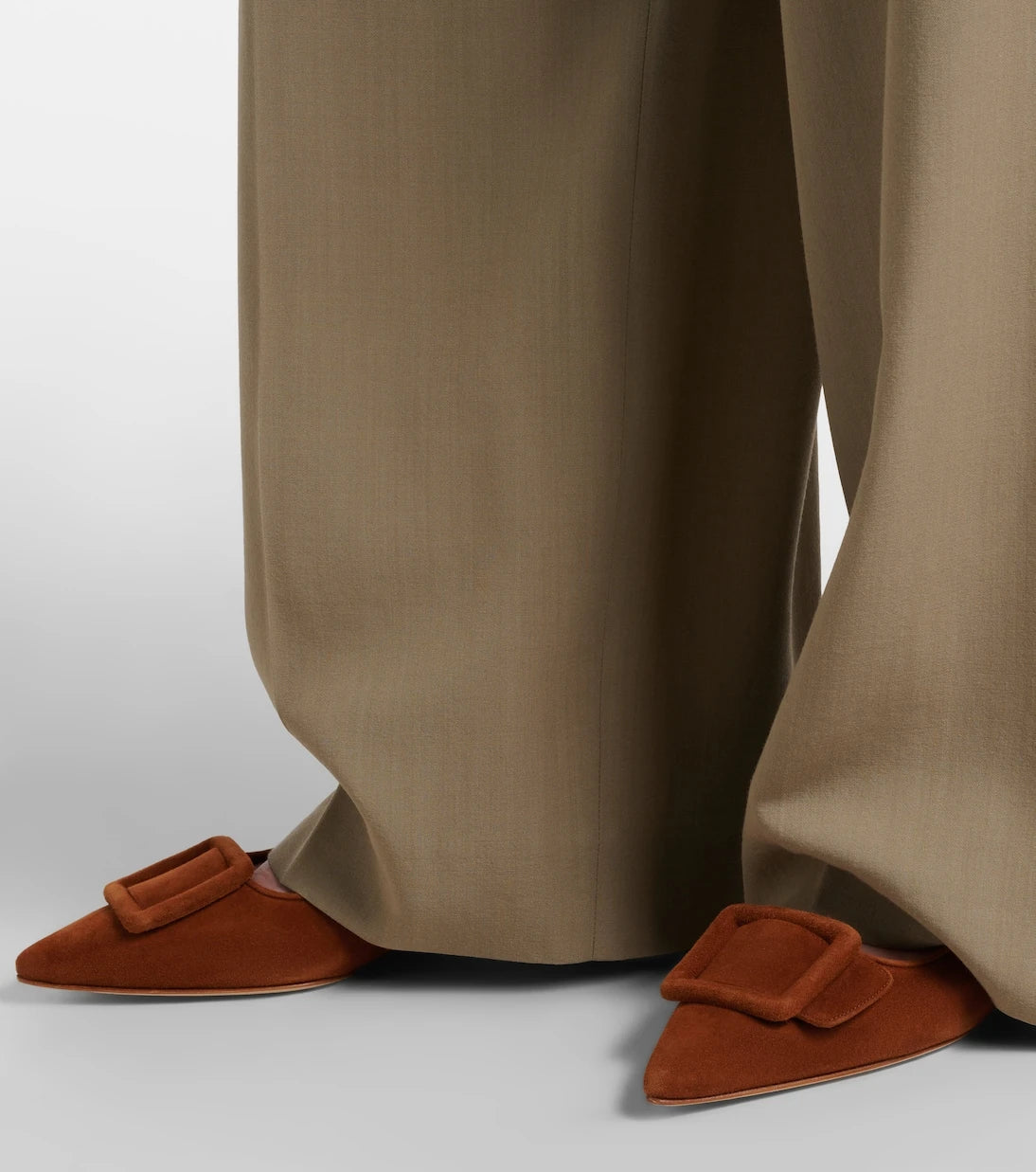 Manolo Blahnik - Maysale suede ballet flats