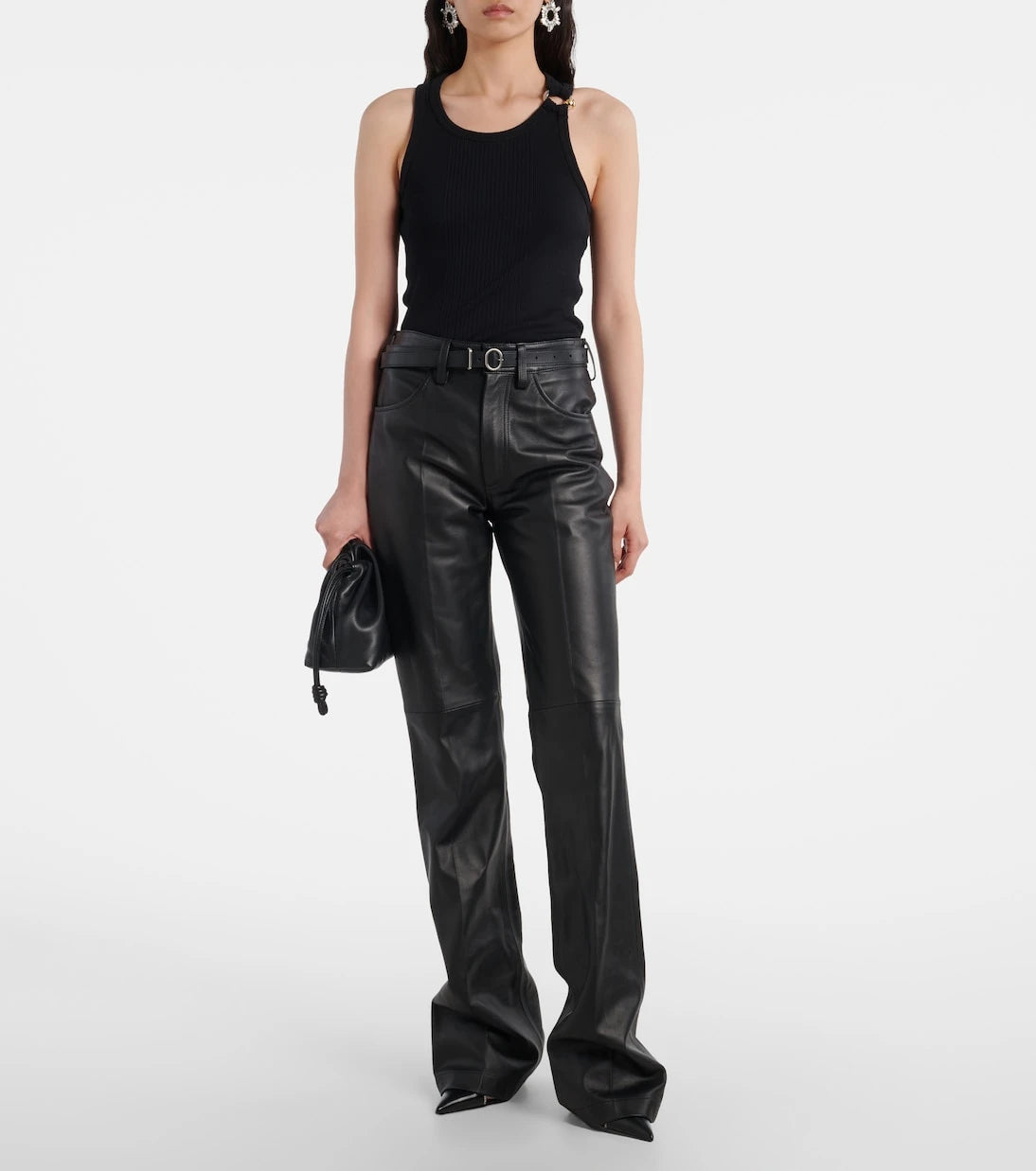 Jean Paul Gaultier - Piercing cotton jersey tank top