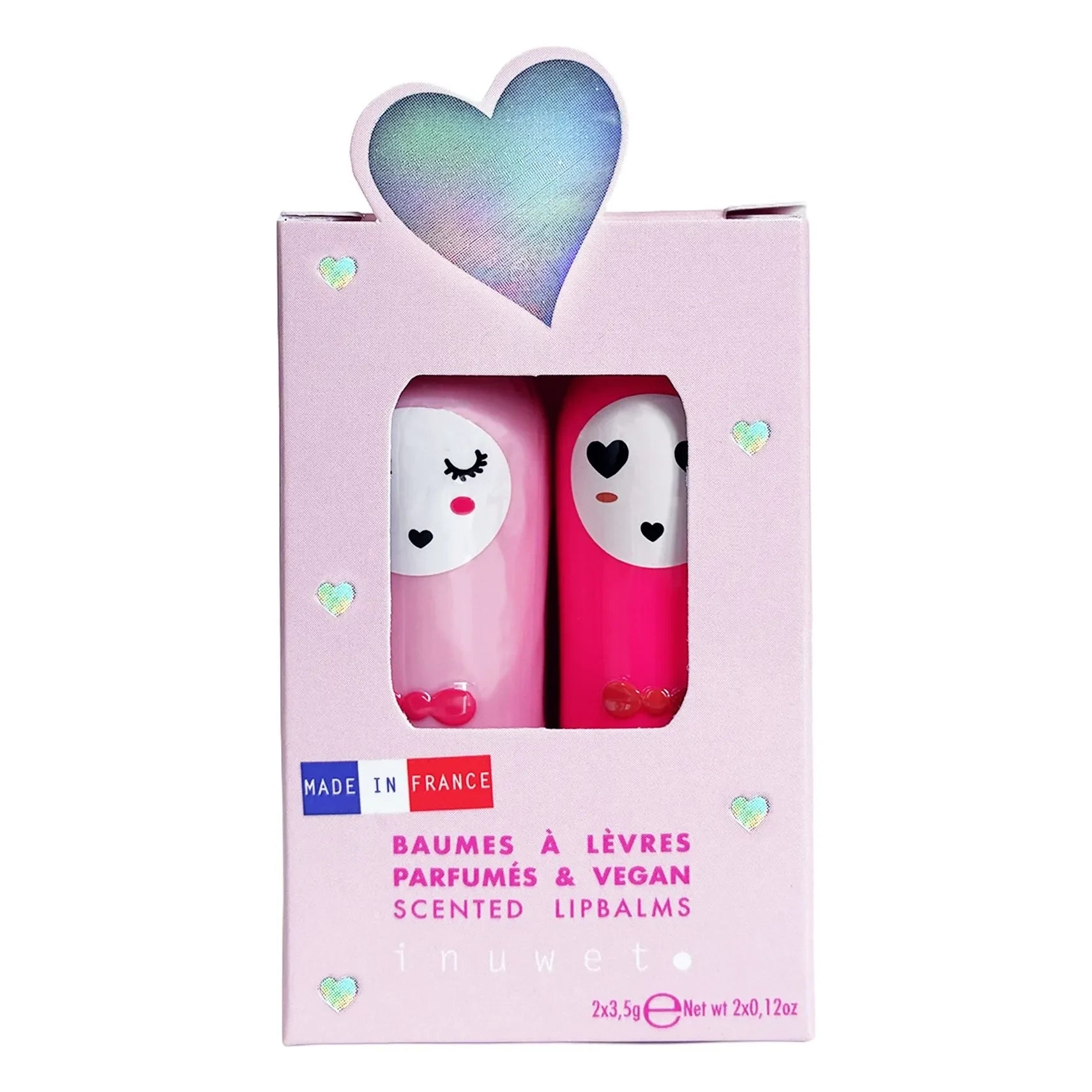 Inuwet - Bloom lip balm duo - strawberry and cherry