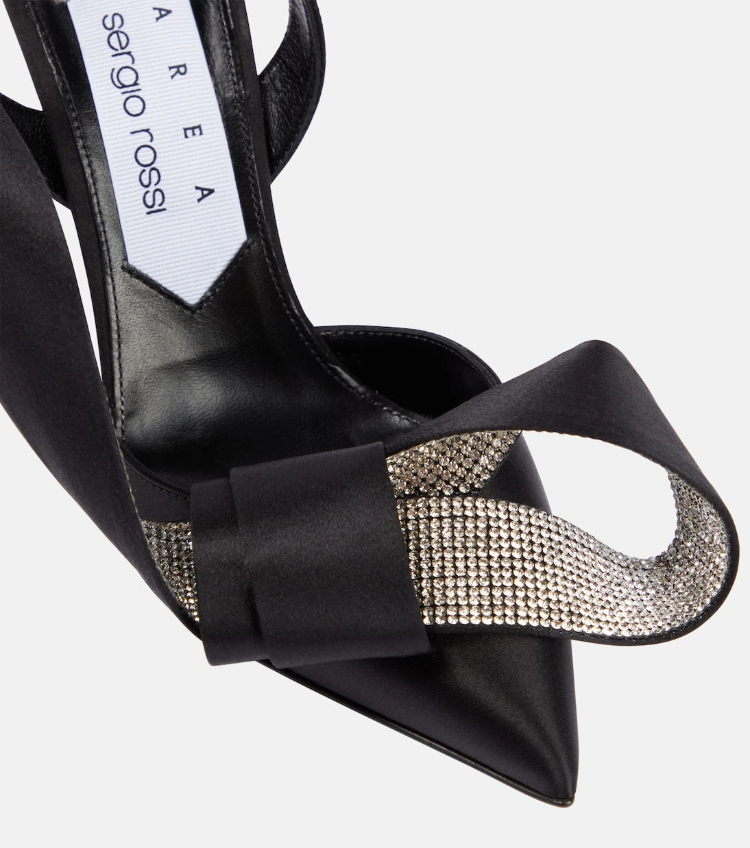 Area - X Sergio Rossi embellished satin slingback pumps