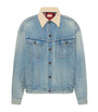Joret Corduroy-Trim Denim Jacket LIGHT INDIGO