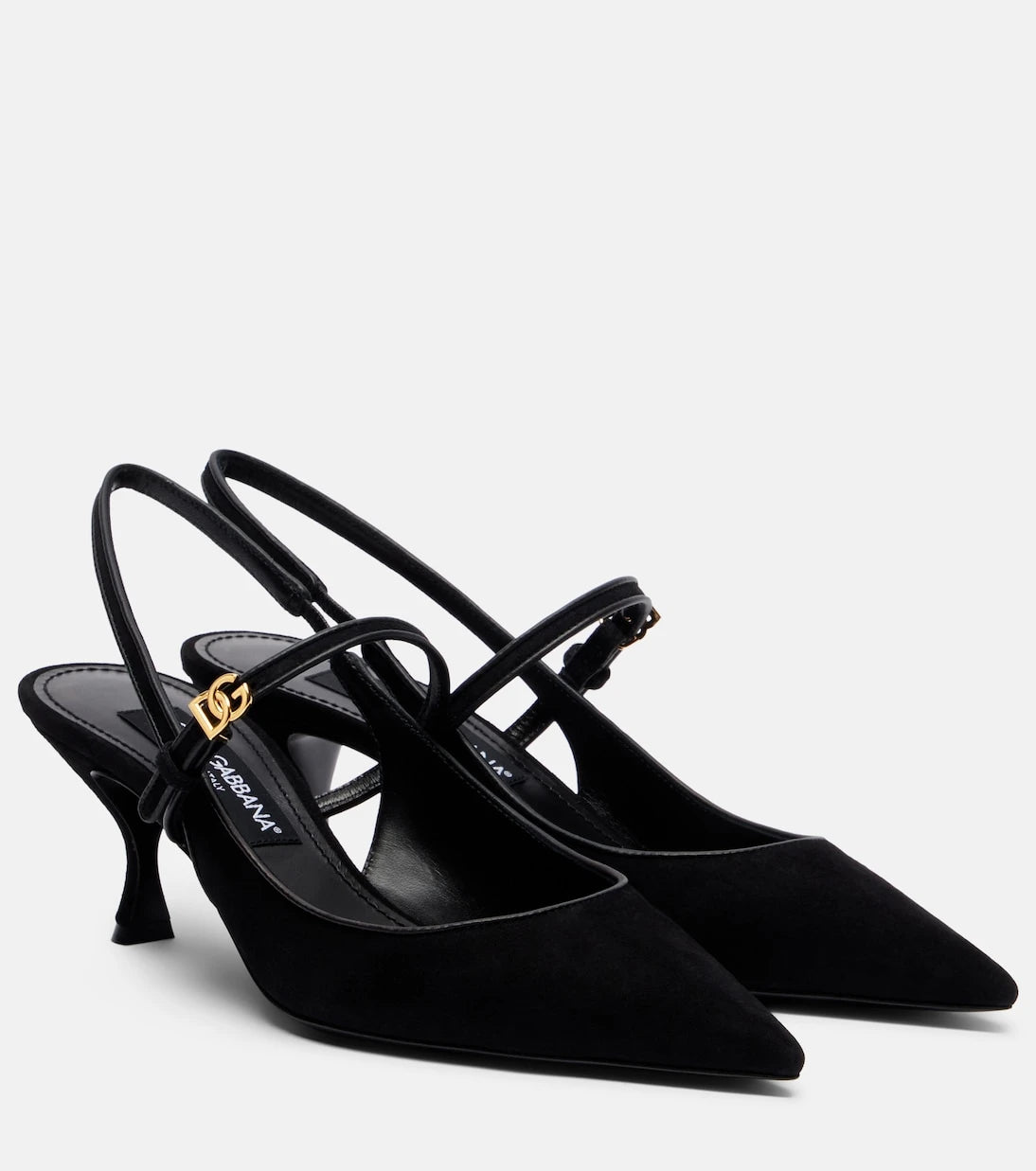 Dolce&Gabbana - Suede slingback pumps