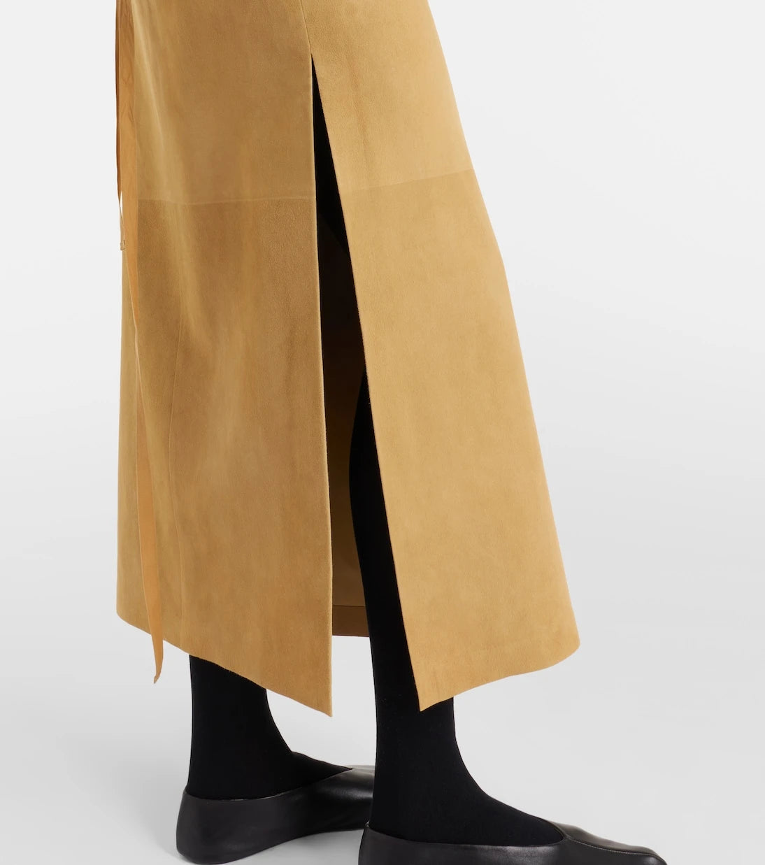 The Row - Danas suede wrap skirt