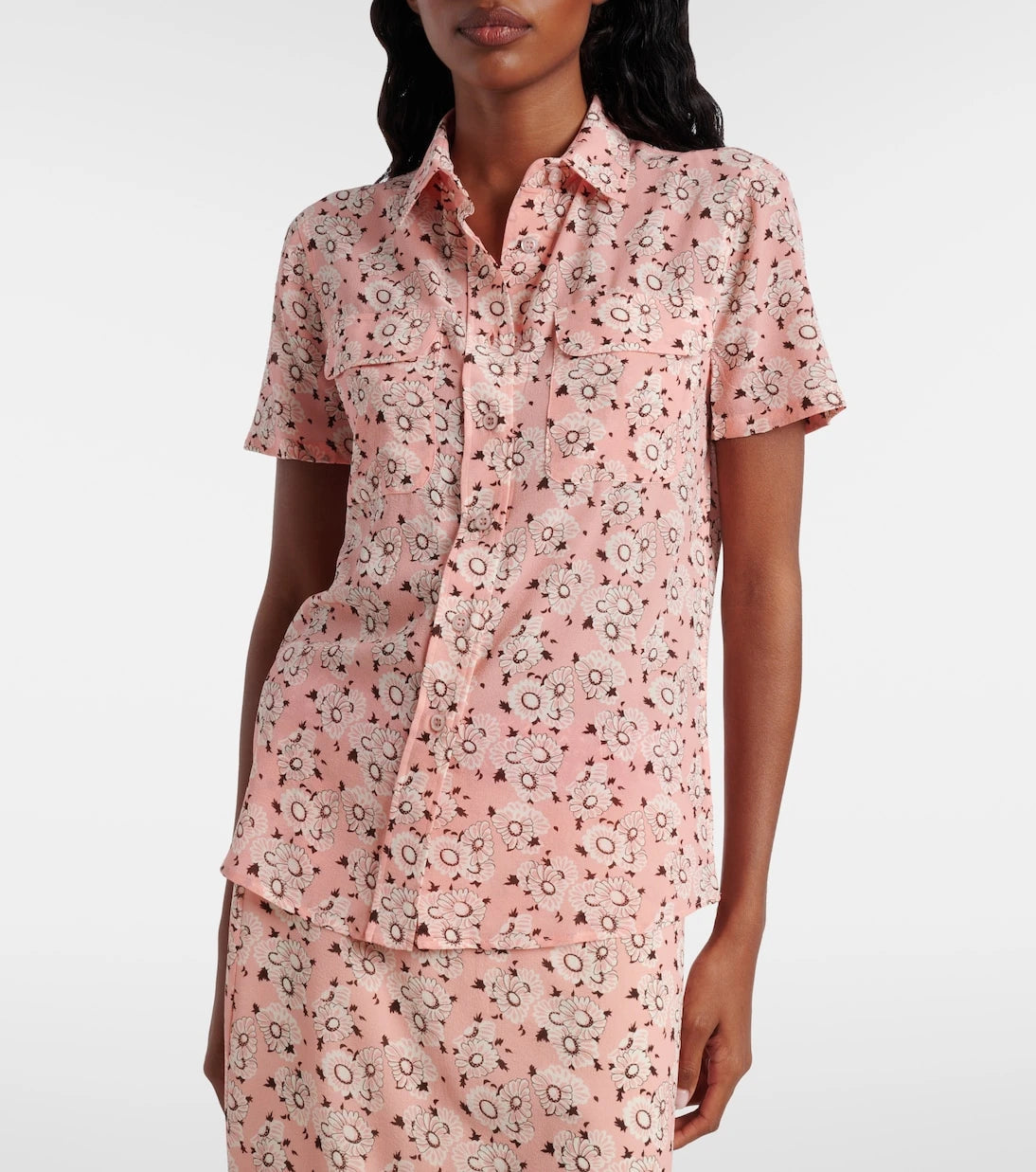 Prada - Floral silk-blend shirt