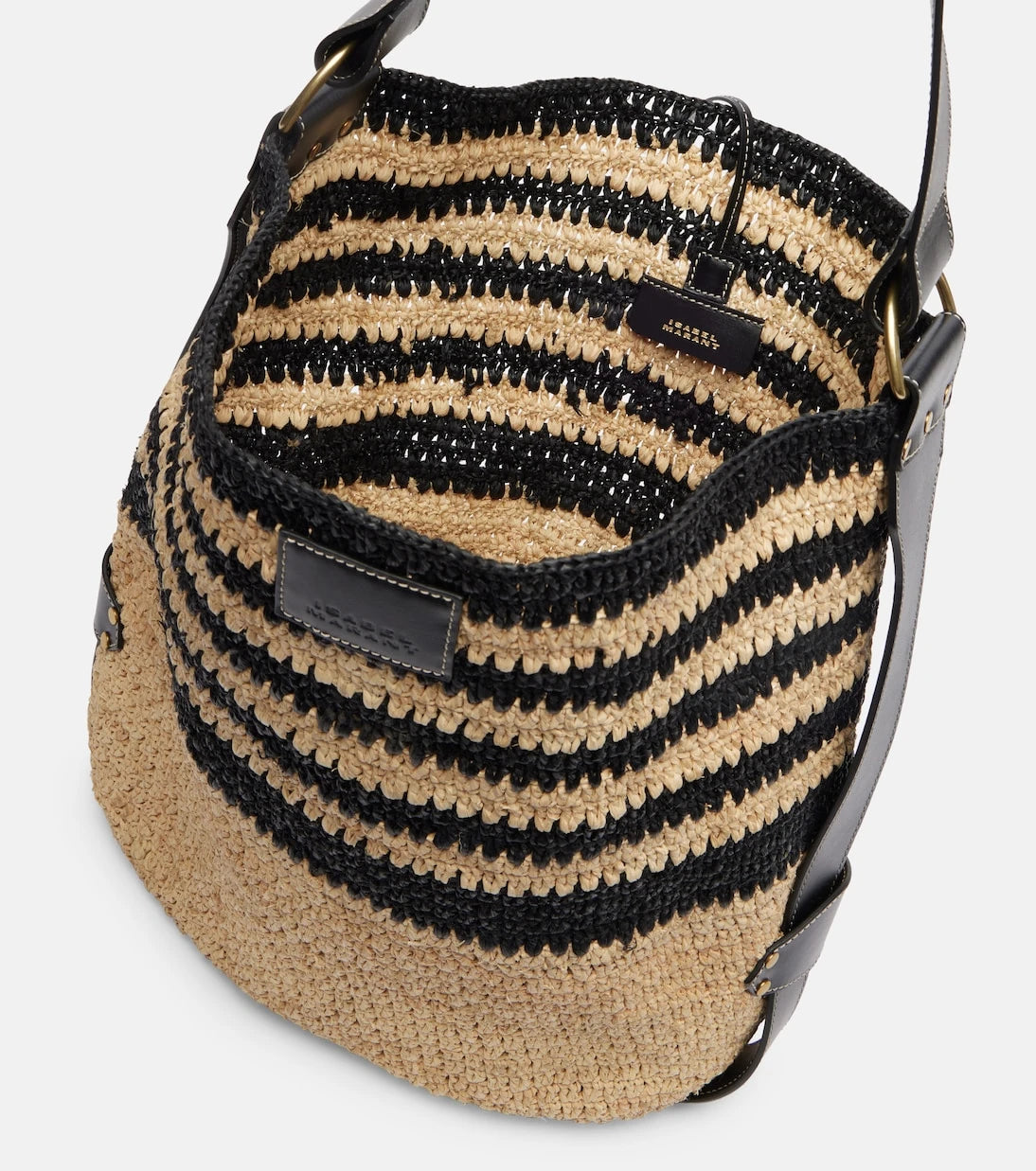 Isabel Marant - Bayia striped raffia shoulder bag