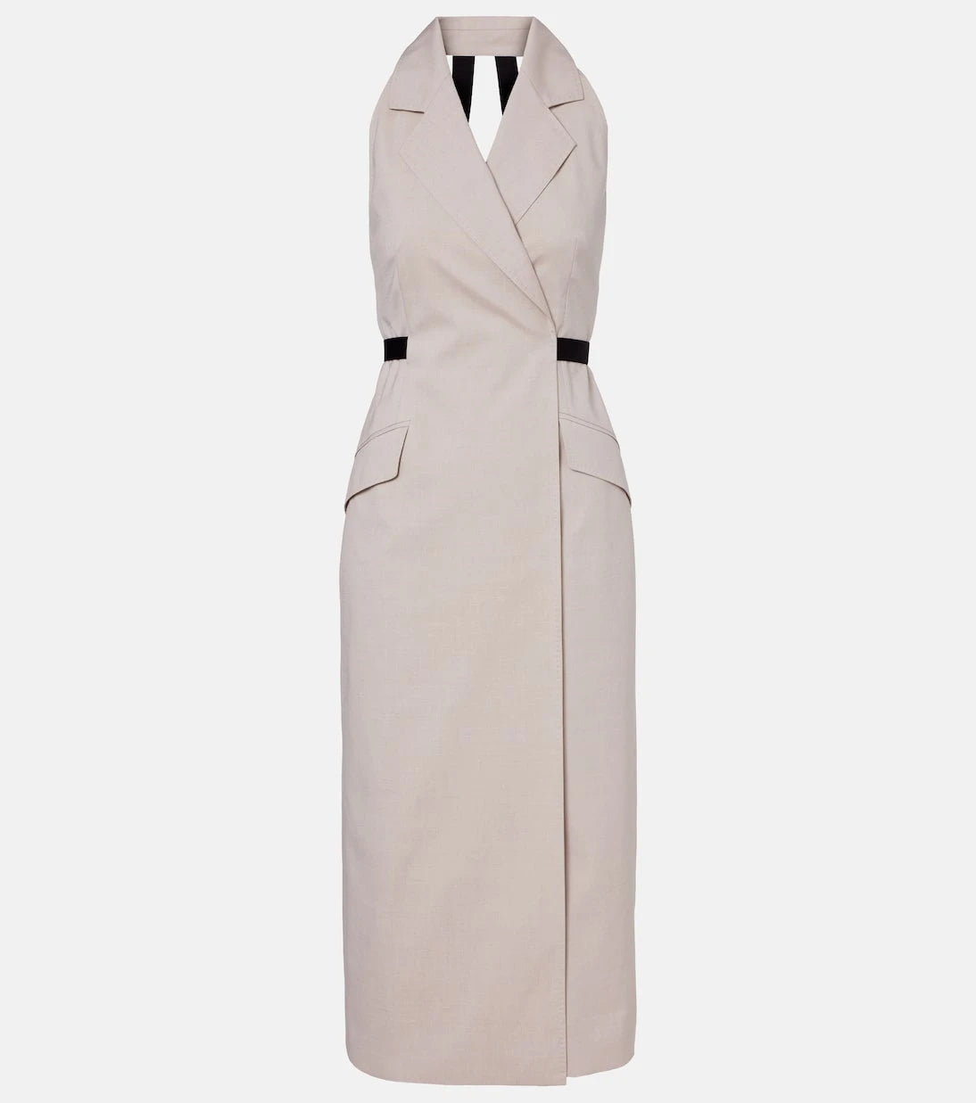 Max Mara - Cime cotton and wool canvas midi dress