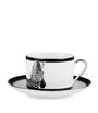 Dolce & Gabbana Casa Set of 2 Zebra Teacups and Saucers