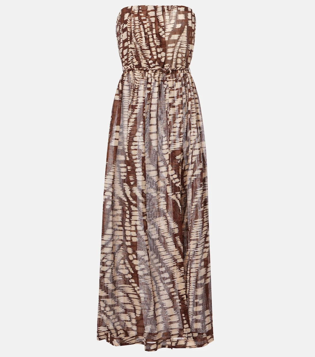 Poupette St Barth - Mara strapless printed midi dress