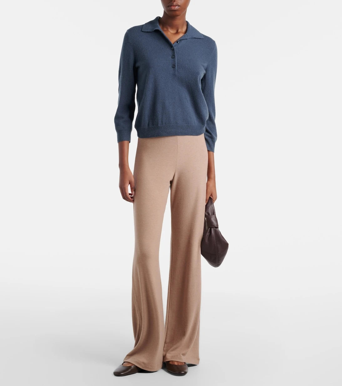Leset - Lauren jersey wide-leg pants