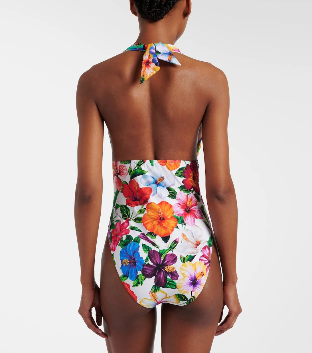 Dolce&Gabbana - Floral halterneck swimsuit