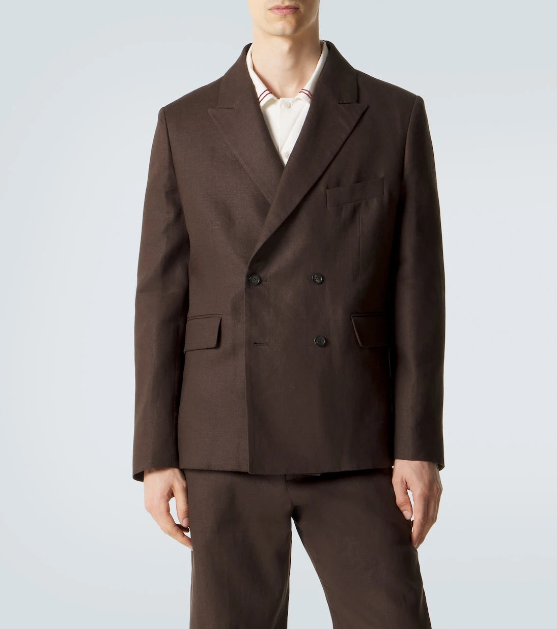 Bode - Double-breasted linen blazer