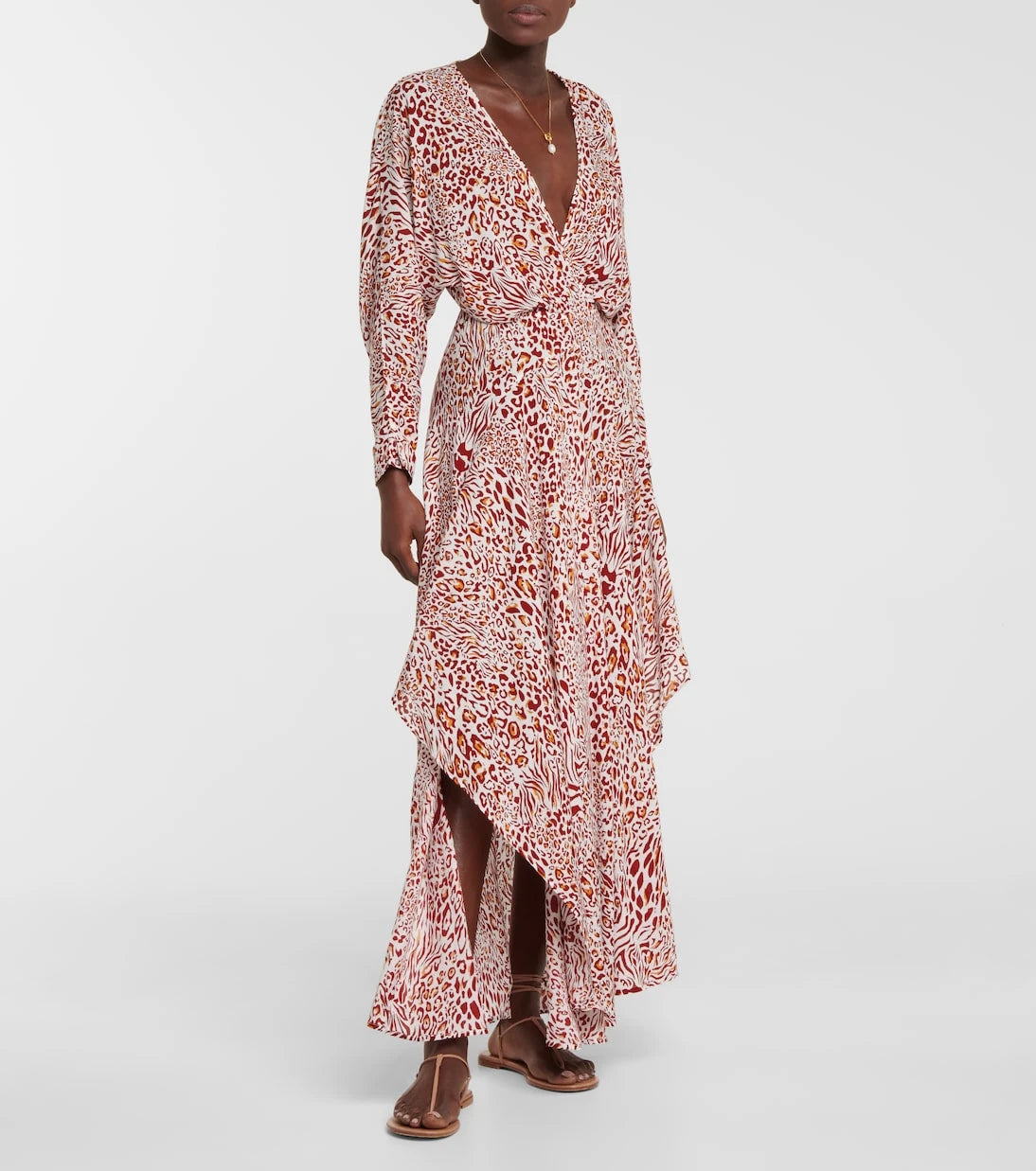 Poupette St Barth - Ilona printed v-neck dress