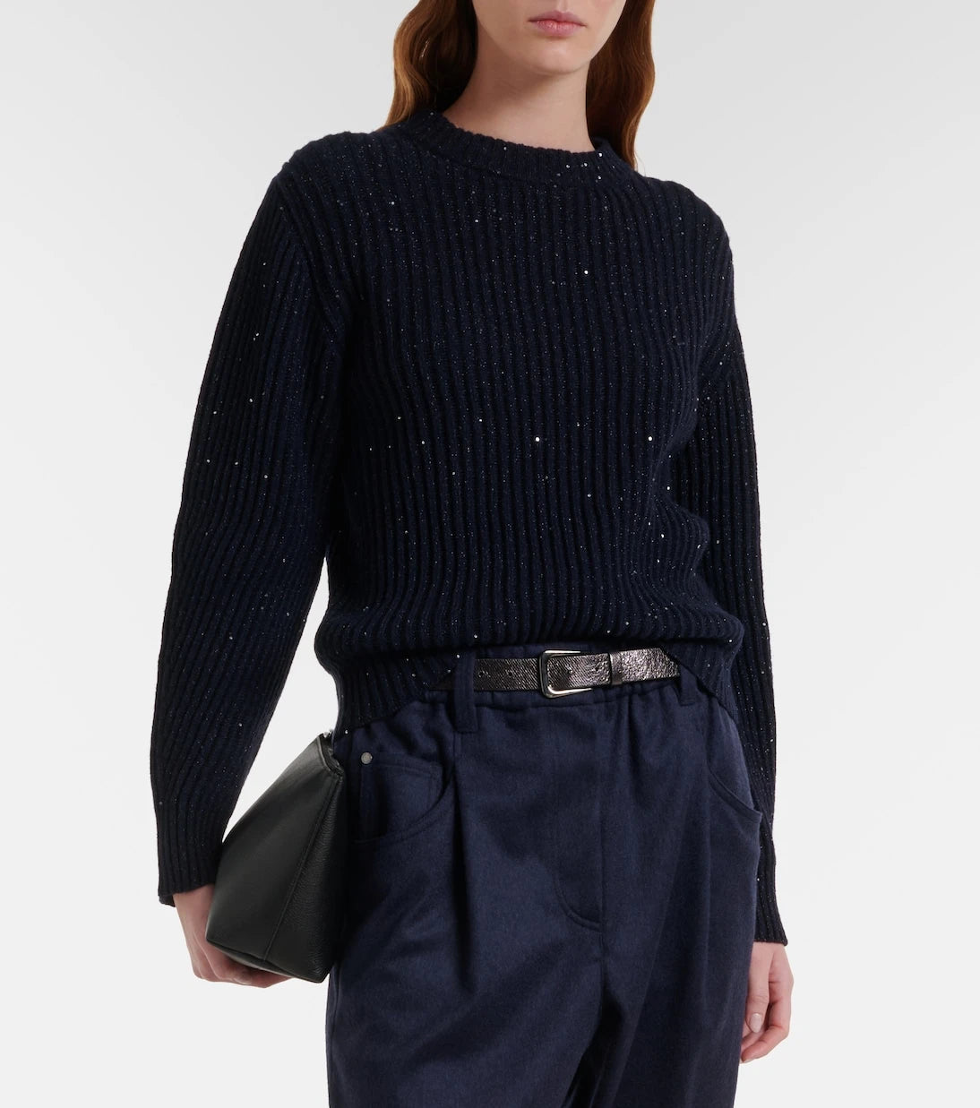 Brunello Cucinelli - Sequined cashmere and wool-blend sweater