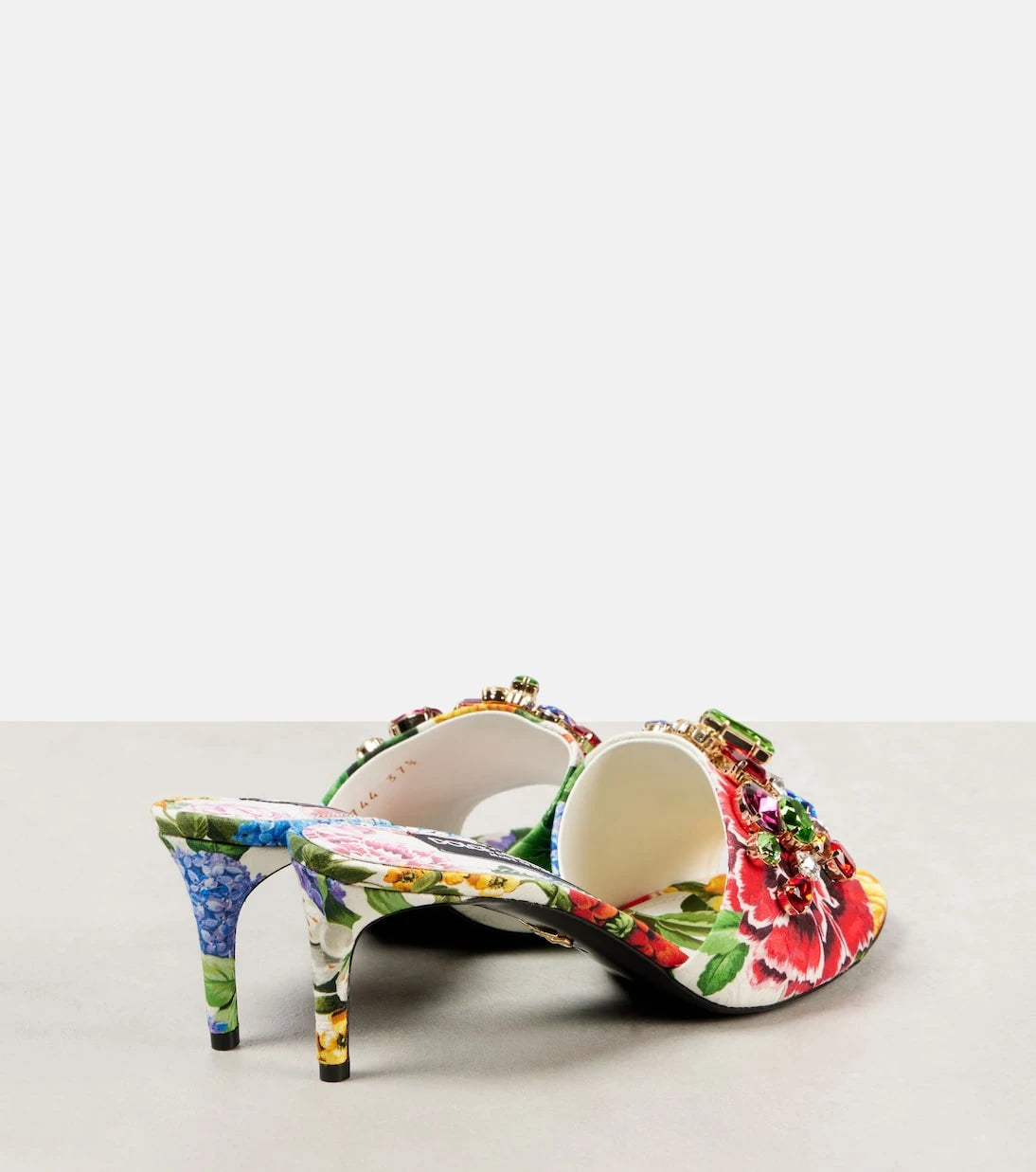 Dolce&Gabbana - Kiera floral embellished brocade mules