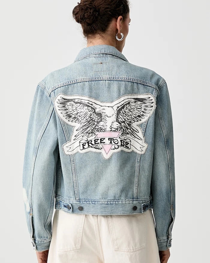 Levi's дънково яке дамско ROAD WORN TRUCKER x PRIDE